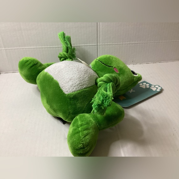 Fringe Froggin’ Awesome Frog Squeaky/Crinkle Rope Dog Toy - Picture 3 of 4